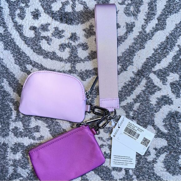 NWT Lululemon Dual Pouch Wristlet - Dahlia Mauve/Meadowsweet Pink Holiday Gift - Picture 2 of 4